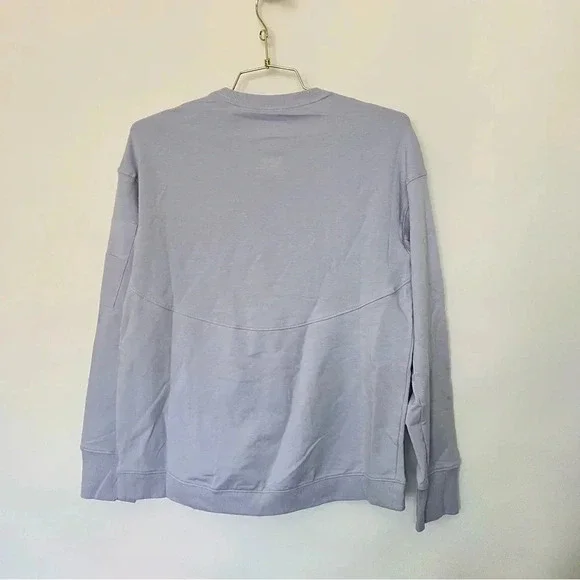 All In Motion French Terry Crew Neck Sweatshirt Size Small Lavender Thumbhole - Picture 6 of 6